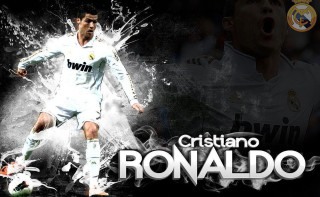 Ronaldo soccer kick cristiano poster - a soccer ball in front free wallpaper