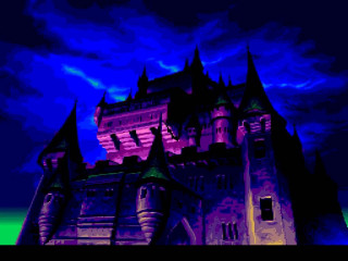 Castle clock tower sky clouds - game art free wallpaper