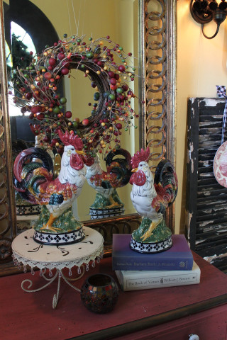 Mirror table rooster wreath book - the table free wallpaper for mobile