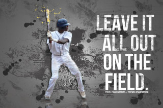 Baseball player blood splatter poster - the field free wallpaper
