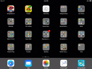 Tablet app icons black background - screen free wallpaper