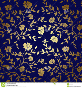Blue gold floral cloisonnism leaf - cloisonnism free wallpaper for tablet