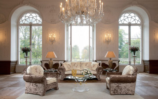Living room chandelier couch chairs - gaudy free wallpaper