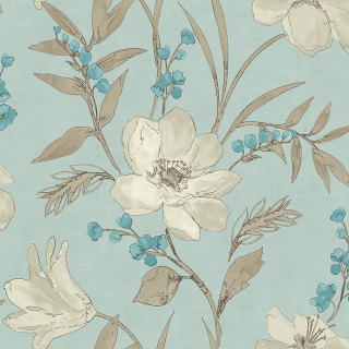 Blue white flower pattern background - movement free wallpaper for tablet