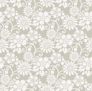 White floral pattern gray background - floral free wallpaper