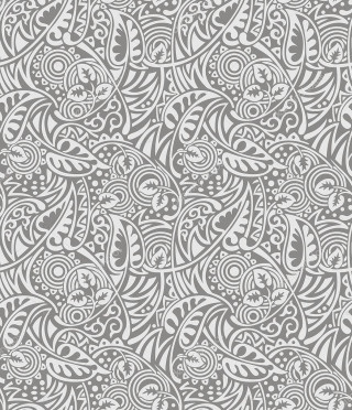 Gray white paisley pattern swirls 2 - an abstract drawing free wallpaper