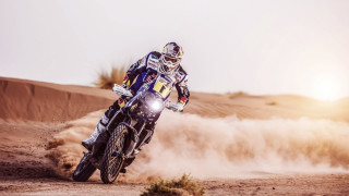 Motorcycle ride dirt road desert - the bike free wallpaper