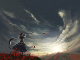 Woman bow arrow hill sky - a bow and arrow free wallpaper for desktop