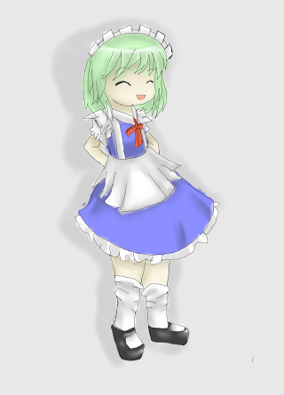 Girl dress boots green hair - fullbody free wallpaper for mobile