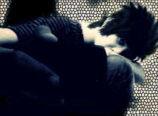 Person laying bed cellphone mosaic - the bed free wallpaper