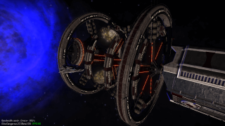 Space station galaxy blue background - grim free wallpaper for desktop