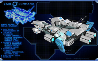 Futuristic ship blue background modular - white line free wallpaper