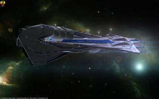 Futuristic ship floating space stars - a futuristic ship free wallpaper