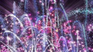 Colorful fireworks display lights streamers - lot free wallpaper