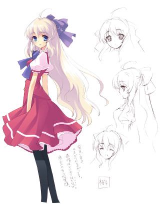 Girl dress long hair bow - rococo free wallpaper for mobile