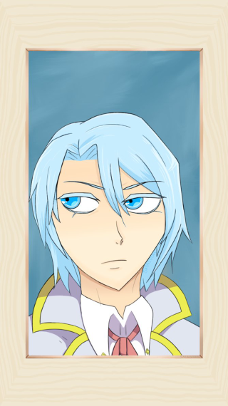 Cartoon person blue hair bow - a yellow jacket free wallpaper