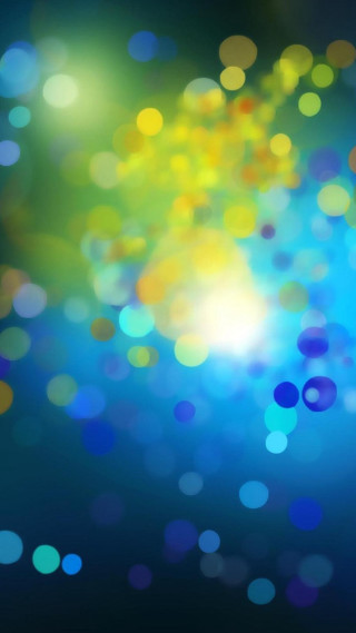 Blue yellow background circles light - circle of light free wallpaper