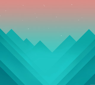 Mountain range stars sky pink - vector art free wallpaper for tablet