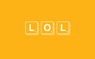 Yellow background lol white letters - white letter free wallpaper