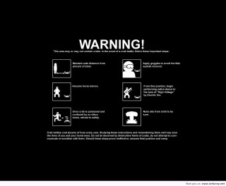 Warning instructions dark room black - david firth free wallpaper