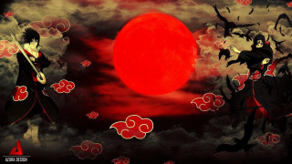 Group red moon bats flying - a red moon free wallpaper
