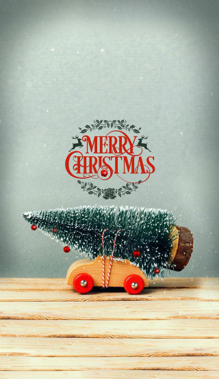 Toy car christmas tree wooden - free christmas wallpaper for mobile