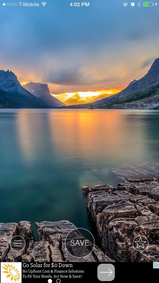Lake mountains sunset phone screen - alson s. clark free wallpaper for mobile