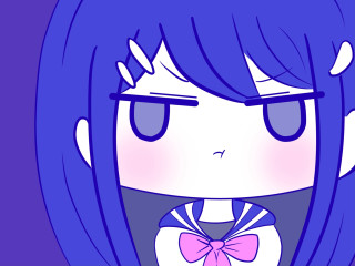 Cartoon girl bow tie purple - a bow tie free wallpaper