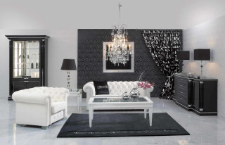 Living room white couch black 4 - the ceiling free wallpaper for desktop