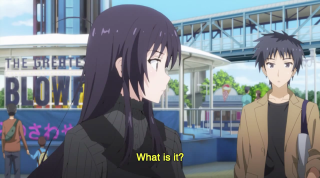 Couple people standing building sign 4 - kyoto animation free wallpaper