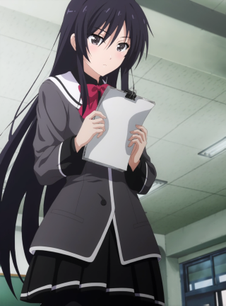 Girl school uniform holding paper - a piece of paper free wallpaper for mobile