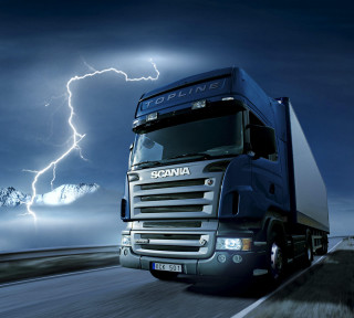 Truck driving road cloudy sky - sky free wallpaper for tablet