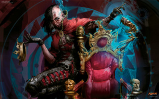 Man golden clock cyberpunk mtg - a red robe free wallpaper