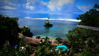 Tropical beach pool island ocean - a tropical beach free wallpaper