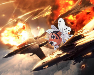Fighter plane tiger fireball pilot - sakimichan free wallpaper for desktop