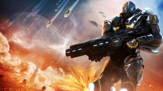 Sci fi character futuristic gun - free sci-fi wallpaper