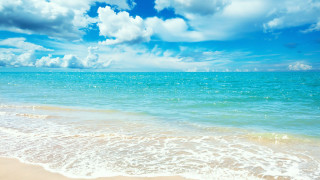 Beach wave blue sky clouds - cloud above free wallpaper for desktop