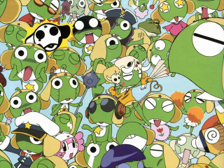 Cartoon characters green yellow pattern - a bunch of cartoon characters free wallpaper