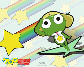 Cartoon character flying sky star - cute free wallpaper for desktop