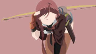 Woman bow arrow backpack walking - a bow and arrow free wallpaper for desktop