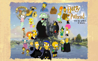 Simpsons characters castle wizard head - a wizard free wallpaper