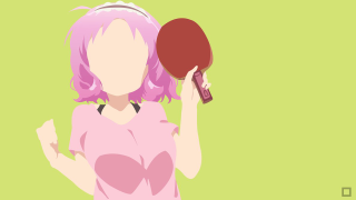 Woman holding ping pong paddle - in front free wallpaper