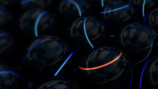 Black balls neon orange striped - a bunch free wallpaper