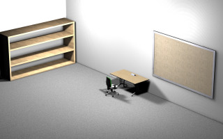 Computer desk book shelf room - postminimalism free wallpaper for desktop