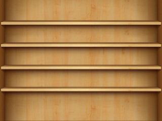 Wooden shelf three shelves red - a wooden shelf free wallpaper