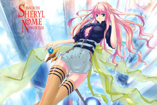 Pink hair girl sword ribbon - long pink hair free wallpaper