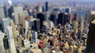 Tilt shift cityscape blur bokeh - david park free wallpaper