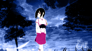 Girl pink dress grass trees - the background and a sky free wallpaper