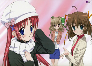 Anime girls pink background pink - a pink sky free wallpaper