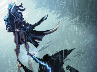 Man horse rain lightning demon - a lightning bolt free wallpaper